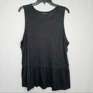 Ruffle Hem Tank Sz 2X